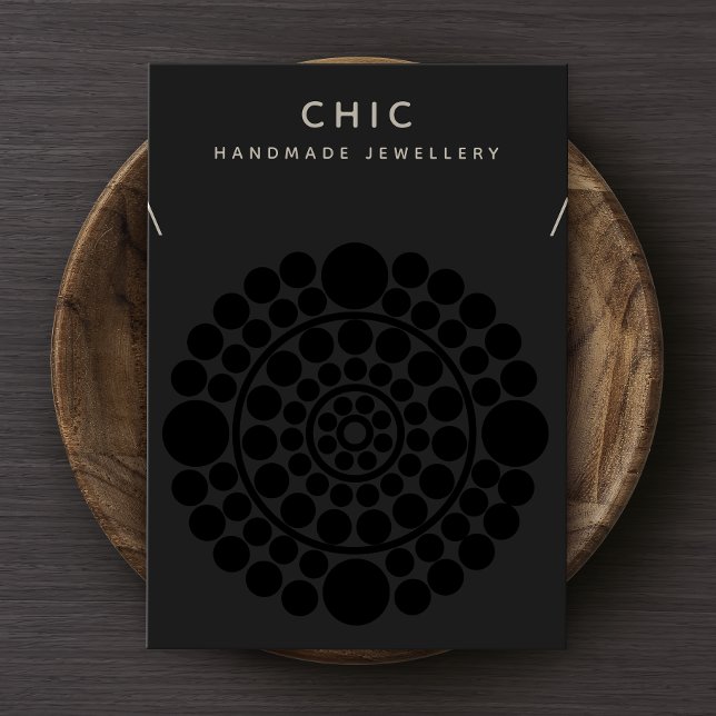 Cartes De Visite Élégant Pendentif de collier noir (Créateur téléchargé)