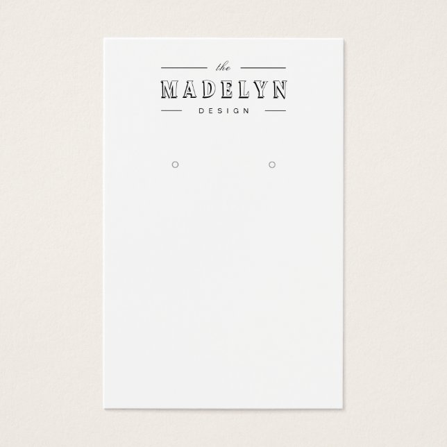 Cartes De Visite Élégant rétro déco bijouterie sur mesure (Devant)