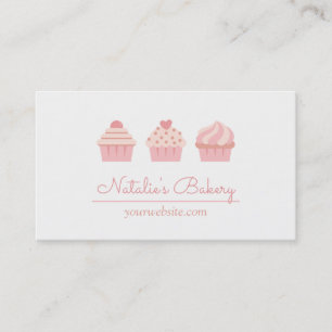 Cartes de visite Elegant Retro Trio Cupcakes