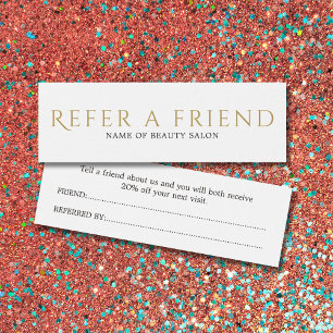 Cartes De Visite Elégant salon de beauté blanc