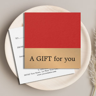 Cartes De Visite Élégant salon Red Faux Gold Bold