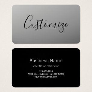 Cartes De Visite Élégant script moderne modifiable écriture de text