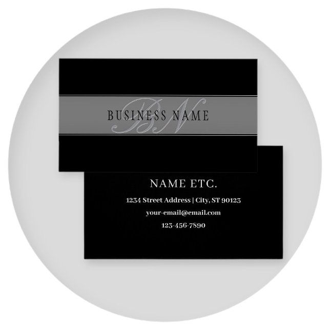 Cartes De Visite Élégant Script Modifiable Nom de l'entreprise/autr (Créateur téléchargé)