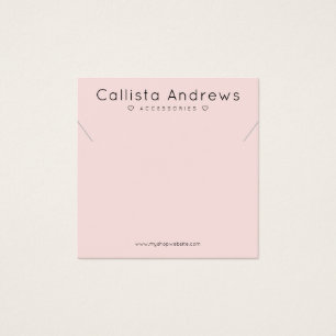 Cartes De Visite Élégant simple Coeur noir rose élégant Écran de co