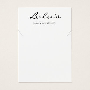 Cartes De Visite Élégant simple collier blanc