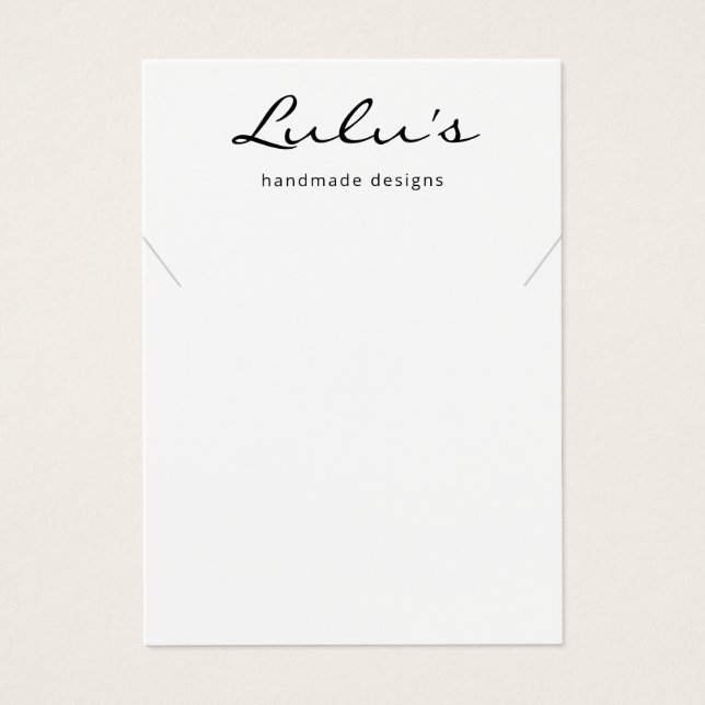 Cartes De Visite Élégant simple collier blanc (Devant)