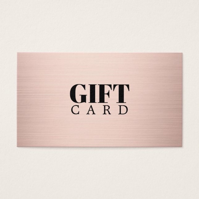 Cartes De Visite Elegant Simple Faux Rose Gold Salon (Devant)