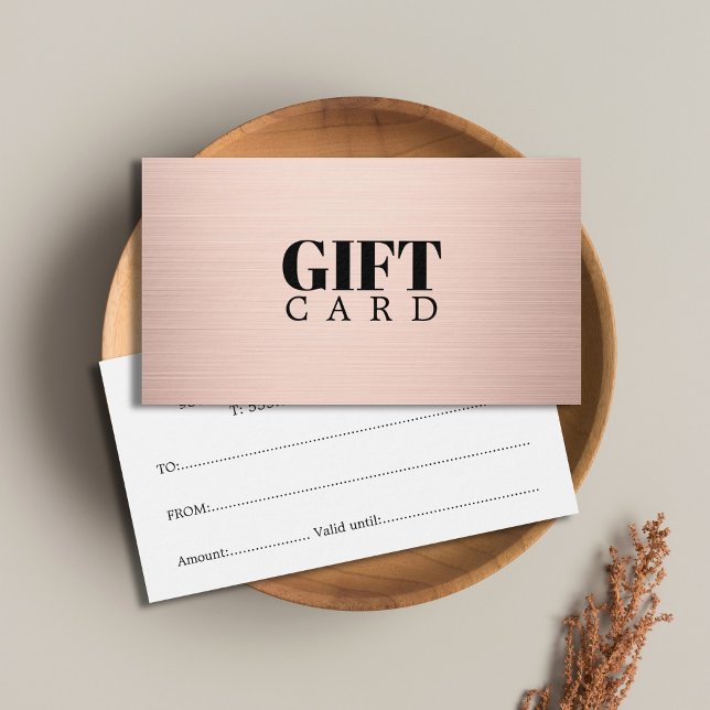 Cartes De Visite Elegant Simple Faux Rose Gold Salon (Créateur téléchargé)