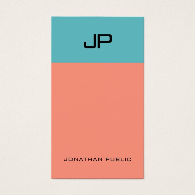 Cartes De Visite Élégant simple moderne Monogramme professionnel (Devant)