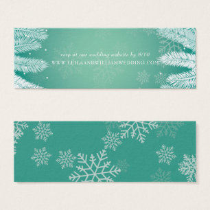 Cartes De Visite Elégant site de mariage hivernal RSVP