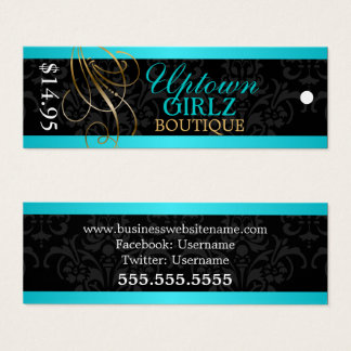 Cartes De Visite Élégant Swirl Accessoire de mode Boutique Hang Tag