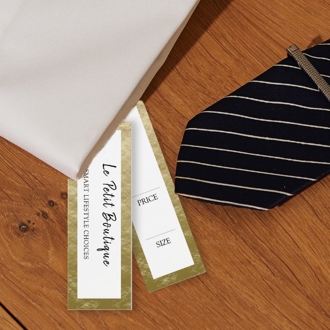 Cartes De Visite Élégant Vêtements en or Écran de suspension Prix B (Créateur téléchargé)