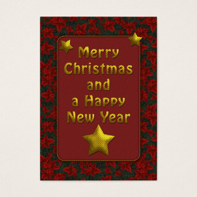 Cartes De Visite Élégante étiquette de Noël (Devant)