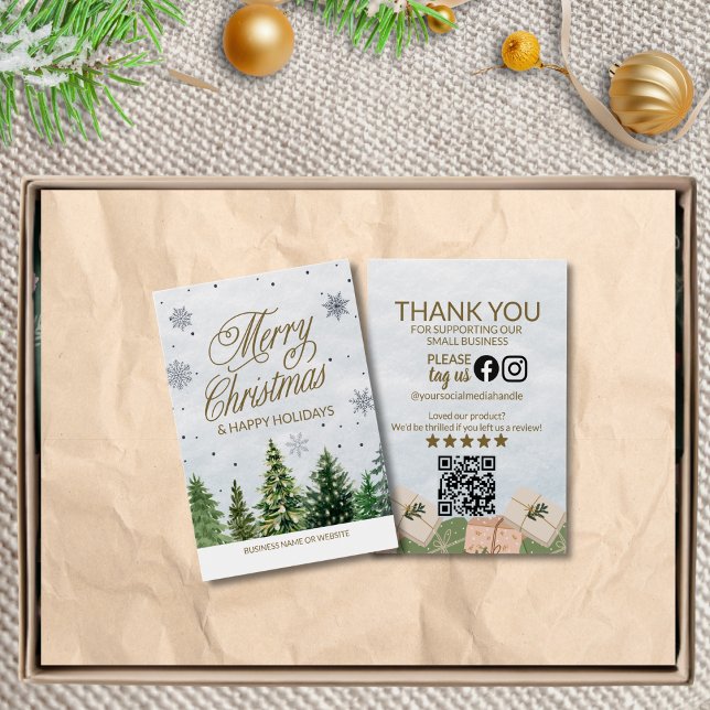 Cartes De Visite Élégante saison des fêtes Joyeux Noël (Créateur téléchargé)