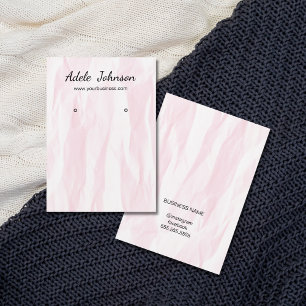 Cartes De Visite Elégante Texture Rose de la lumière Earring Card