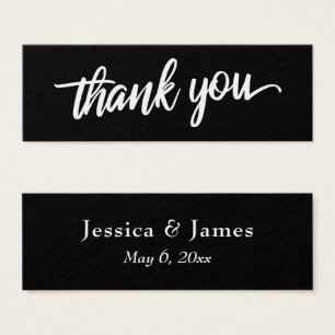 Cartes De Visite Élégante Typographie Script Merci Mariage Faveur