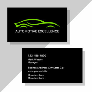 Cartes de visite élégantes automobiles modernes