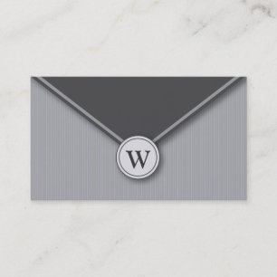 Cartes de visite élégantes avec monogramme sur fon