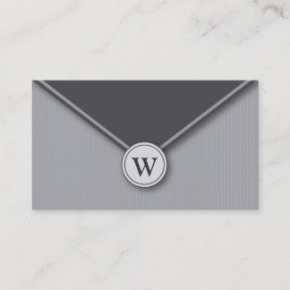 Cartes de visite élégantes avec monogramme sur fon