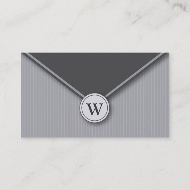 Cartes de visite élégantes avec monogramme sur fon (Devant)