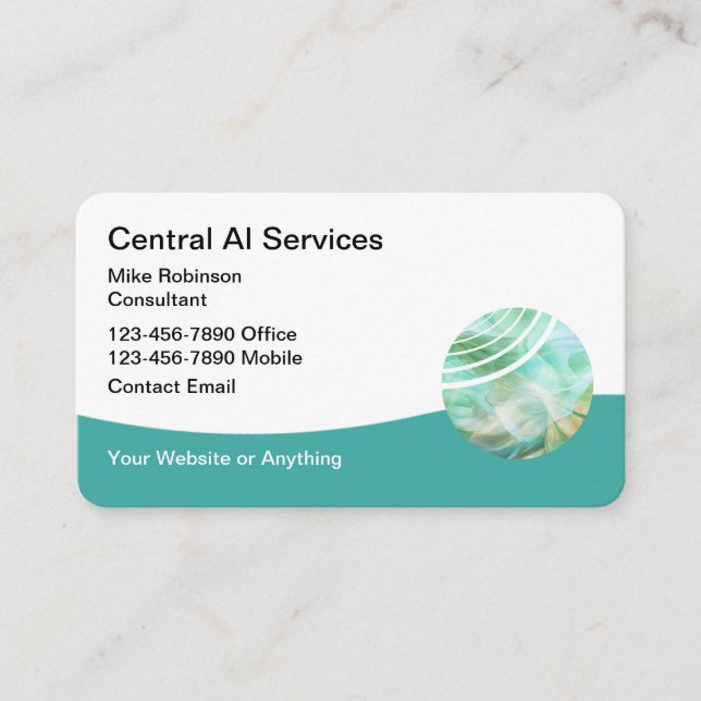 Cartes de visite élégantes et modernes pour les se (Devant)