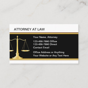 Cartes de visite élégantes pour avocat