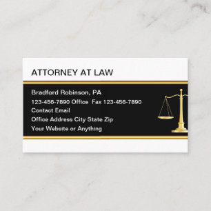 Cartes de visite élégantes pour avocat Haut de gam