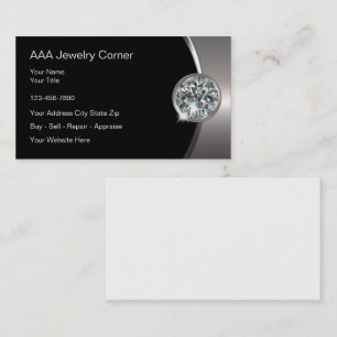 Cartes de visite élégantes pour bijoux de luxe