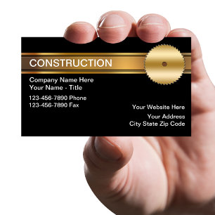 Cartes de visite élégantes pour entreprise de cons