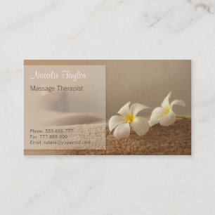 Cartes de visite élégantes pour Spa et Thérapeute 