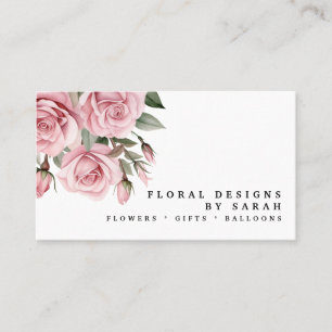 Cartes de visite Élégantes Roses Roses
