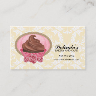 Cartes de visite élégants de boulangerie de peti