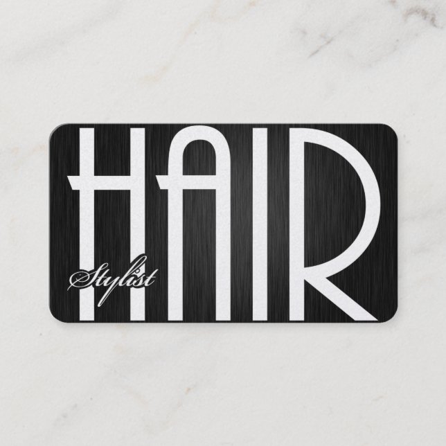 Cartes de visite élégants de coiffeur (Devant)