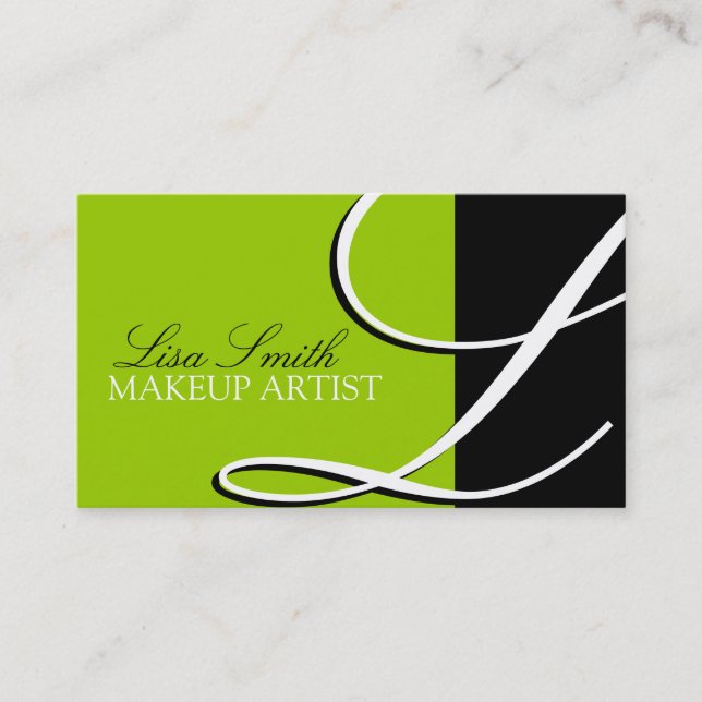 Cartes de visite élégants de monogramme (Devant)