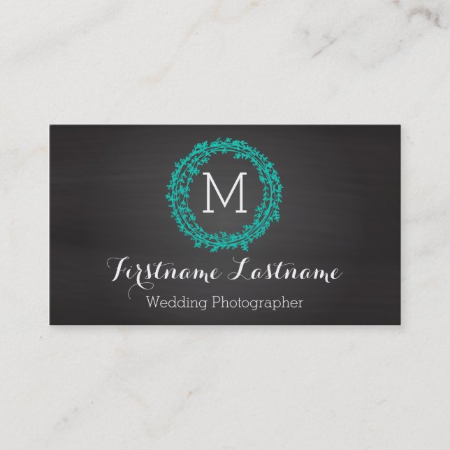 Cartes de visite élégants de monogramme (Devant)