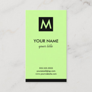Cartes de visite élégants de monogramme de carr