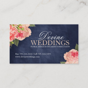 Cartes de visite élégants de wedding planner