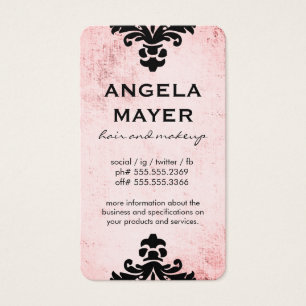 Cartes De Visite Elément fantaisie / Texture rose