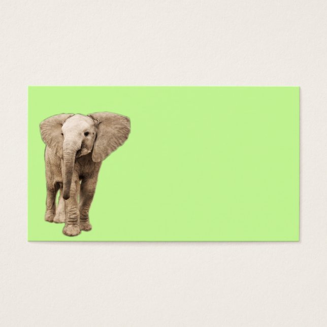 Cartes De Visite Eléphant Bébé mignon (Devant)