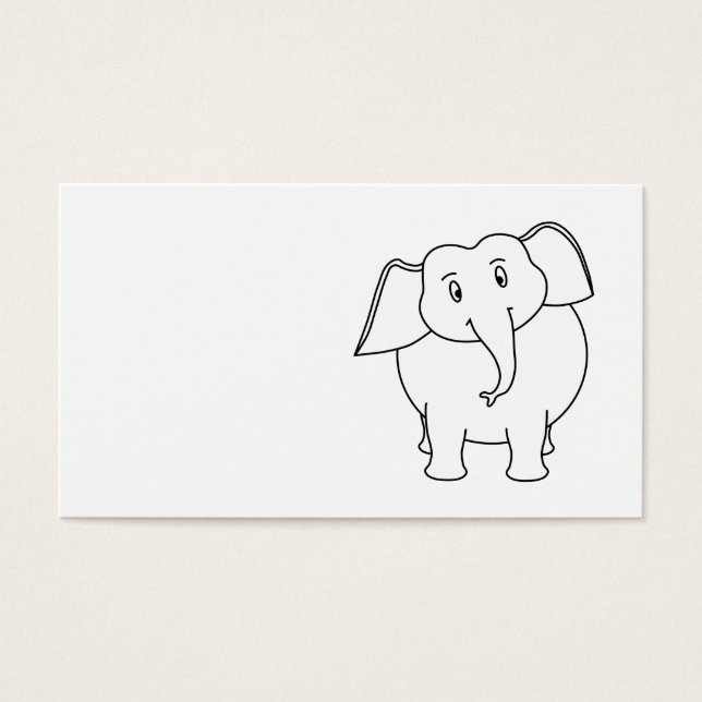 Cartes De Visite Eléphant blanc. (Devant)