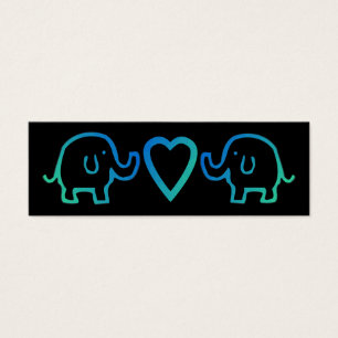 Cartes De Visite éléphants chanceux amoureux