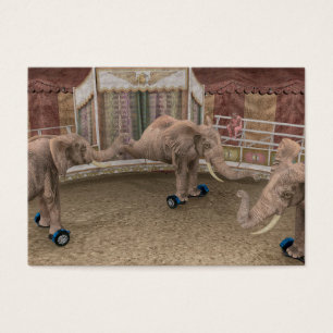 Cartes De Visite Eléphants de cirque amusants