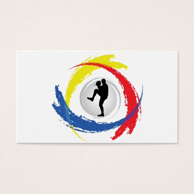 Cartes De Visite Emblème de baseball Tricolor (Devant)
