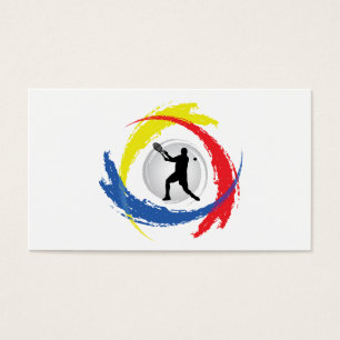 Cartes De Visite Emblème tricolore de tennis (mâle)