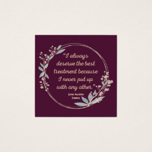 Cartes De Visite Emma By Jane Austen Citation II - Style mignon