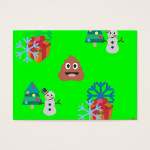 Cartes De Visite emoji poop de noël