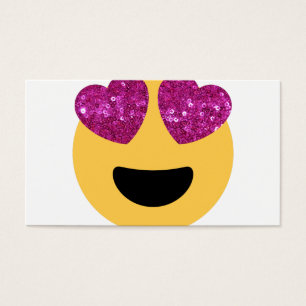 Cartes De Visite émoticône du coeur de parties scintillant