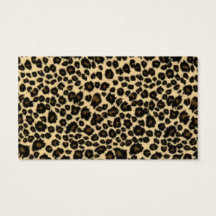 Cartes De Visite Empreinte de léopard à la mode de safari