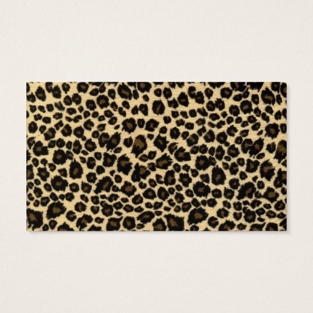 Cartes De Visite Empreinte de léopard Safari tendance (Dos)