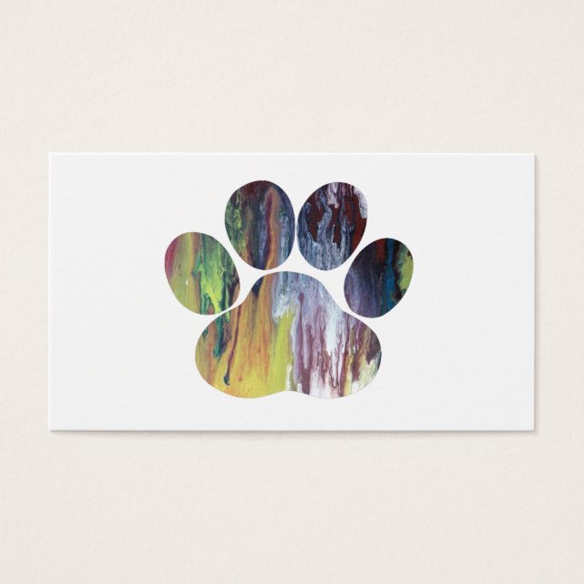 Cartes De Visite Empreinte de patte de chien (Devant)